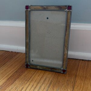 Vintage Stained Glass 4x6 Picture Frame